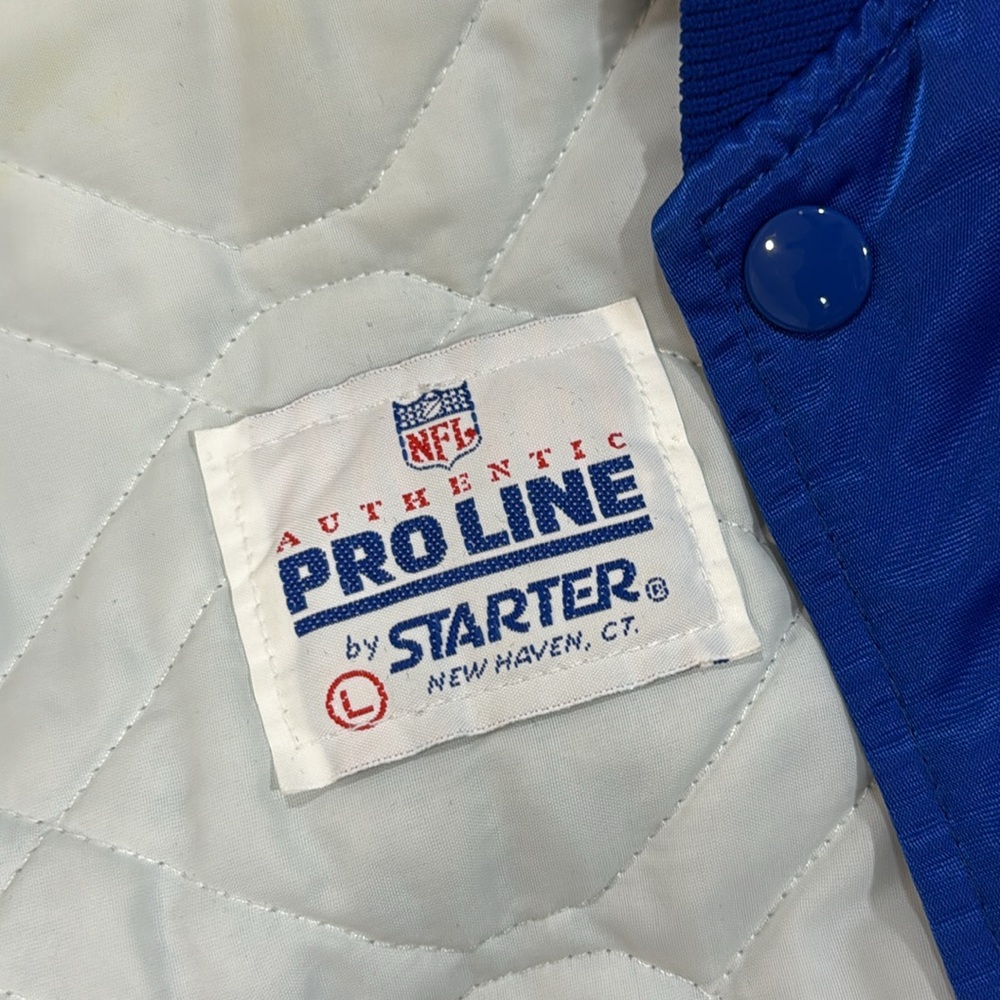 NFL OFFICIAL Queen City Vintage Buffalo Bills Satin NFL Bomber Jacket • LARGE - Picture 6 of 12